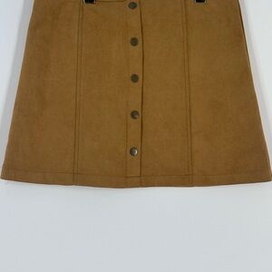 Forever 21 Tan Button-Front Mini Skirt